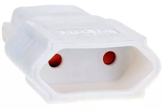 Розетка TDM, переносная, однопостовая, со шторками, 10A, в сборе, под евровилку CEE 7/16, белый (SQ1806-0092)