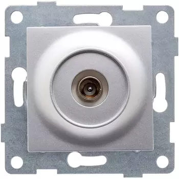 Розетка TV GUSI ELECTRIC Ugra, серебристый, IP20 (С11А1-004)