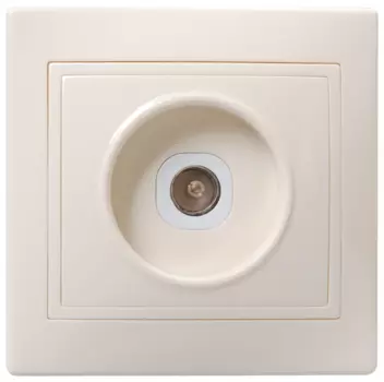 Розетка TV IEK Кварта РТВ10-ККм, кремовый (EAK10-K33-DM)