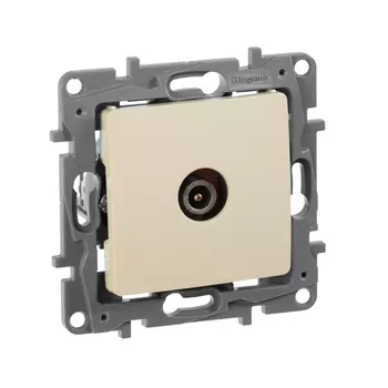 Розетка TV Legrand Etika, слоновая кость, проходная, без рамки (672363)