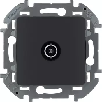 Розетка TV Legrand Inspiria, антрацит, проходная, без рамки (673863)