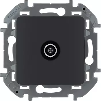 Розетка TV Legrand Inspiria, антрацит, простая для схемы "звезда" (673853)