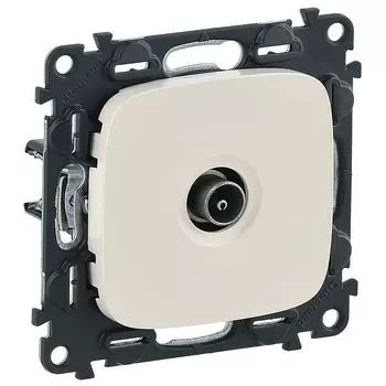 Розетка TV Legrand Valena Allure, слоновая кость, простая для схемы "звезда" (753851)