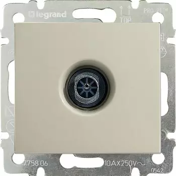 Розетка TV Legrand Valena, слоновая кость, проходная, без рамки (774331)