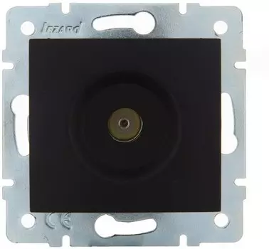 Розетка TV LEZARD Karina, черный, оконечная, без рамки (707-4288-130)
