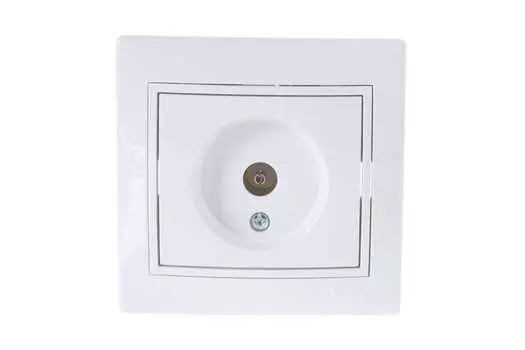 Розетка TV LEZARD MIRA, белый, оконечная (701-0202-130)