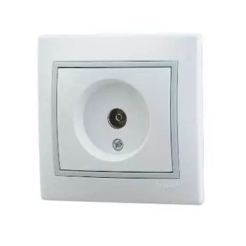 Розетка TV LEZARD MIRA, белый серый (701-0215-129)