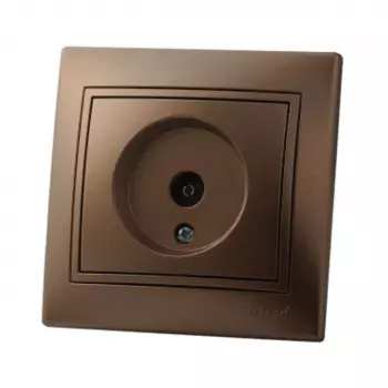 Розетка TV LEZARD MIRA, коричневый, IP20 (701-3131-129)