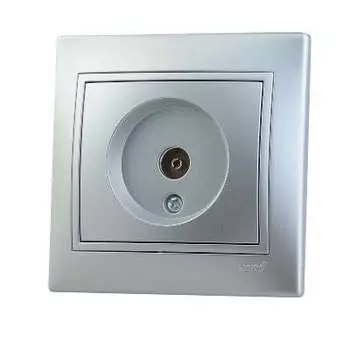 Розетка TV LEZARD MIRA, серебристый металлик (701-1010-129)