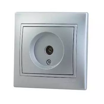 Розетка TV LEZARD MIRA, серый металлик (701-1010-130)