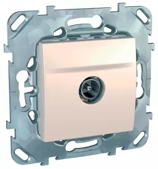 Розетка ТV одиночная, бежевый, Schneider Electric Unica (MGU5.462.25ZD)