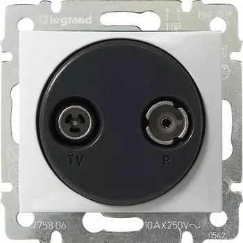 Розетка TV+RD(FM) Legrand Valena, белый, оконечная, без рамки (774433)