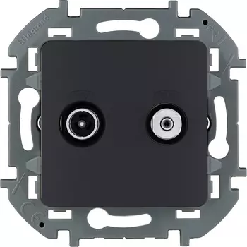 Розетка TV+SAT Legrand Inspiria, антрацит, простая для схемы "звезда" (673883)