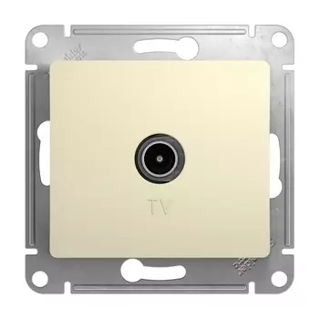 Розетка TV Schneider Electric Glossa, бежевый, проходная, без рамки (GSL000292)