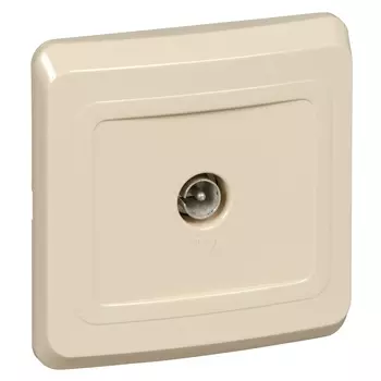 Розетка TV Schneider Electric, кремовый, в сборе (TVC-002K)