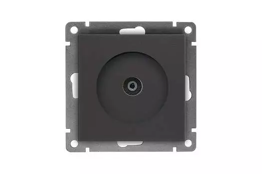 Розетка TV Universal Афина, графит (A0027-Gr)