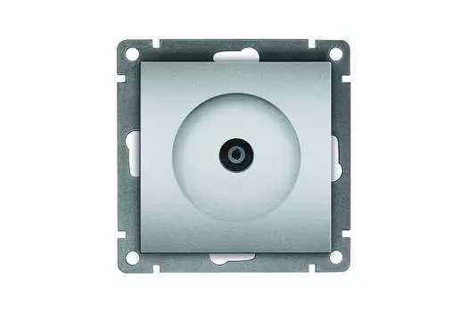 Розетка TV Universal Афина, серебро (A0027-S)