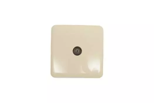 Розетка TV внешняя LEZARD Viola, кремовый, в сборе (751-0300-130)