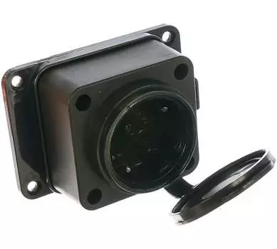 Розетка UNIVersal 602229, открытая, 2-х постовая, с з/к, с крышкой, 16А, в сборе, IP44, черный (602229)