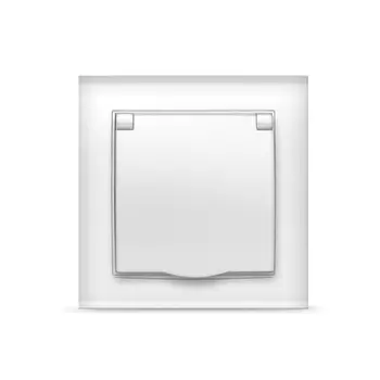 Розетка UNIVersal Бриллиант 7947649, скрытый монтаж, однопостовая, с з/к, с крышкой, 16A, в сборе, IP20, белый (7947649)