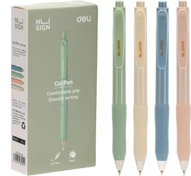 Ручка гелевая Deli Nusign, черный, пластик (NS576-BK)