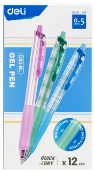 Ручка гелевая Deli, синий, пластик (EG60-BL)