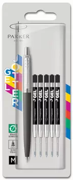 Ручка гелевая Parker Jotter Original BTS + 5 стержней, черный (2141129)