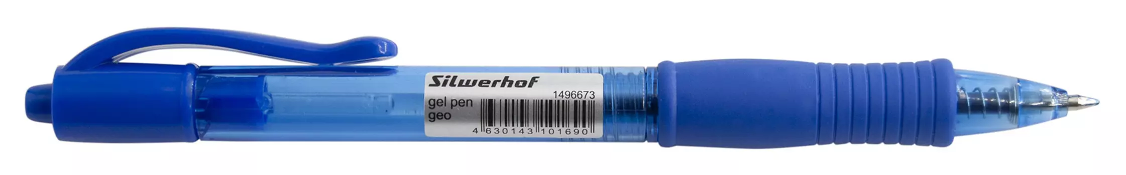 Ручка гелевая Silwerhof Geo 4630143101690 , синий, пластик (1496673)