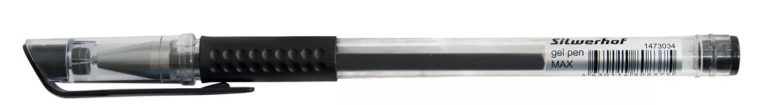 Ручка гелевая Silwerhof MAX 1473034, черный, колпачок (1473034)