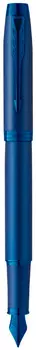 Ручка перьевая Parker IM Monochrome F328, синий, сталь нержавеющая, колпачок, подарочная упаковка (CW2172964)