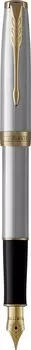 Ручка перьевая Parker Sonnet Core F527, 1, латунь, сталь, колпачок, подарочная упаковка (1931504)