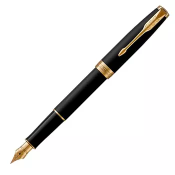 Ручка перьевая Parker Sonnet Core F528, лак, латунь, колпачок, подарочная упаковка (1931516)