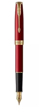 Ручка перьевая Parker Sonnet Core F539, 1, лак, латунь, колпачок, подарочная упаковка (1931473)