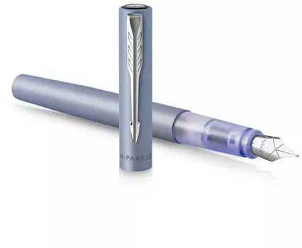 Ручка перьевая Parker Vector XL F21, синий, сталь нержавеющая, колпачок, подарочная упаковка (CW2159745)