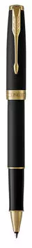 Ручка роллер Parker Sonnet Core T528, черный, латунь, металл, пластик, колпачок, подарочная упаковка (1931518)