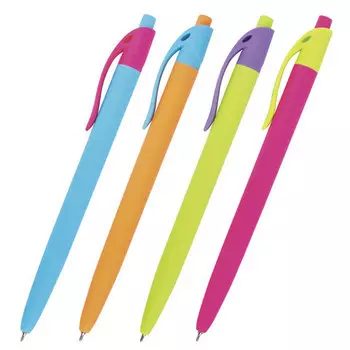 Ручка шариковая автомат Brauberg FRUITY RX, синий, пластик (142656)