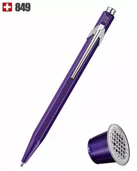 Ручка шариковая автомат CARANDACHE Carandache Office 849 Nespresso Edition 3, синий, Алюминий, подарочная упаковка (849.104)