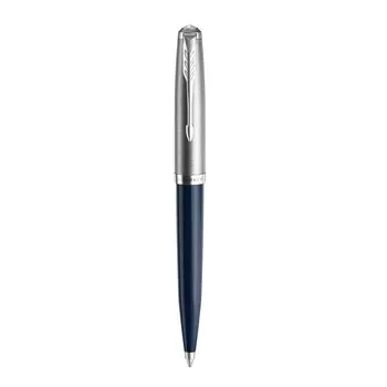 Ручка шариковая автомат Parker Core 51 CORE MIDNIGHT BLUE CT, черный, нержавеющая сталь, палладий, пластик, подарочная упаковка (2123503)