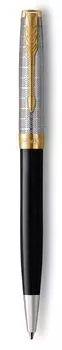 Ручка шариковая автомат Parker Sonnet Premium Refresh BLACK GT, черный, лак, латунь, нержавеющая сталь, подарочная упаковка (CW2119787)
