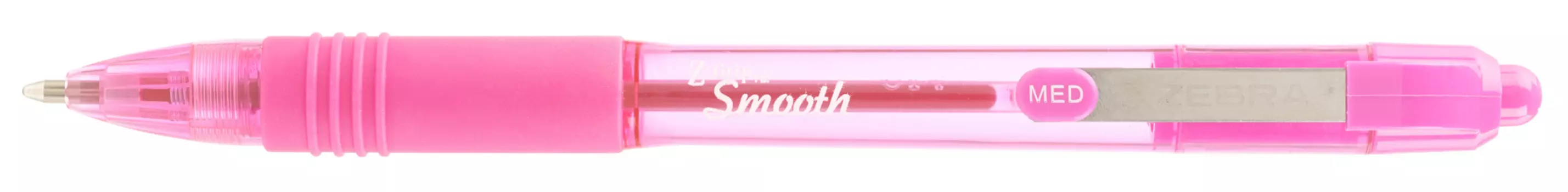 Ручка шариковая автомат Zebra Z-grip Smooth, розовый, пластик (22567)