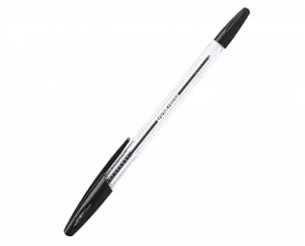 Ручка шариковая Erich Krause R-301, черный, пластик, колпачок (43185/22030)