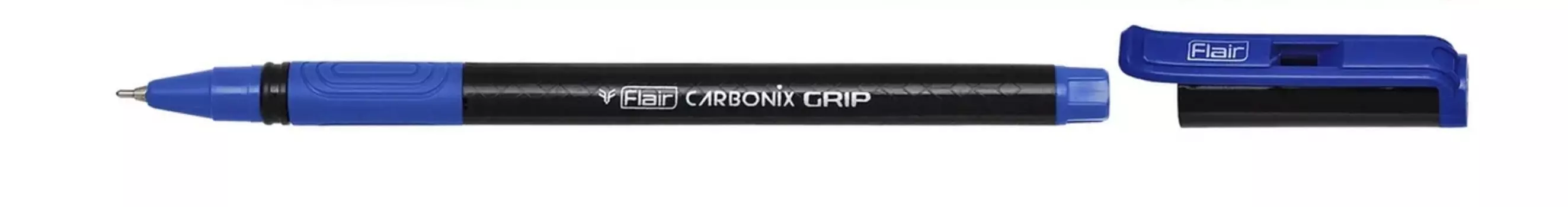 Ручка шариковая Flair CARBONIX GRIP, синий, карбон, колпачок (F-1377/син)