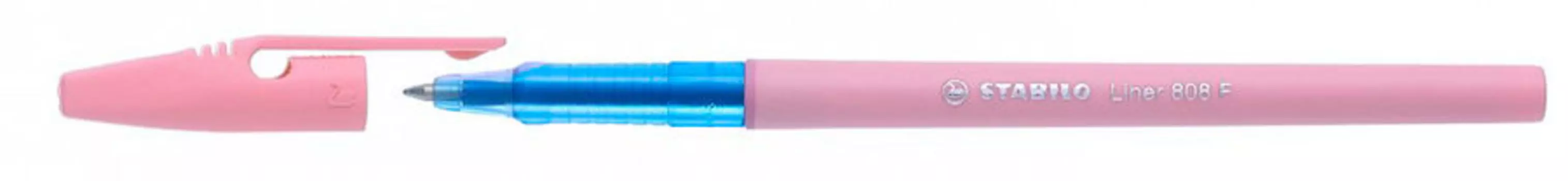 Ручка шариковая Stabilo Liner Pastel, синий, пластик, колпачок (808FP/41-4)