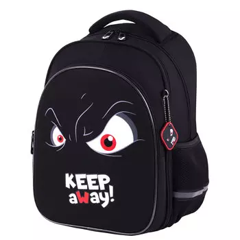 Рюкзак Brauberg OPTIMA Keep away, анатомическая, вентилируемая, формоустойчивая спинка, 2 отделения, черный (271361)