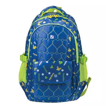 Рюкзак Brauberg Сердечки, 2 отделения, синий (227073)