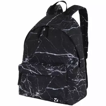 Рюкзак Brauberg сити-формат Black marble, 1 отделение, черный (270790)