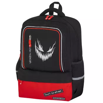 Рюкзак Brauberg STAR Scary face, анатомическая, вентилируемая, формоустойчивая спинка, 1 отделение, черный/красный (272060)