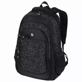 Рюкзак Brauberg Стихия, вентилируемая, 2 отделения, черный (225289)