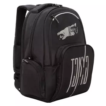 Рюкзак GRIZZLY RU TOKYO, анатомическая, вентилируемая спинка, 2 отделения, черный (RU-233-4/3)