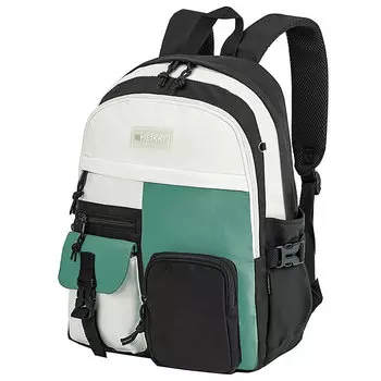 Рюкзак HEIKKI BLOCKS, 2 отделения, бежевый/бирюзовый (272562)